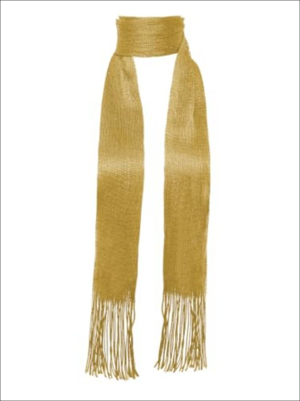 Sparkly Tassel Skinny Scarf Polyester Lightweight Party Accessory